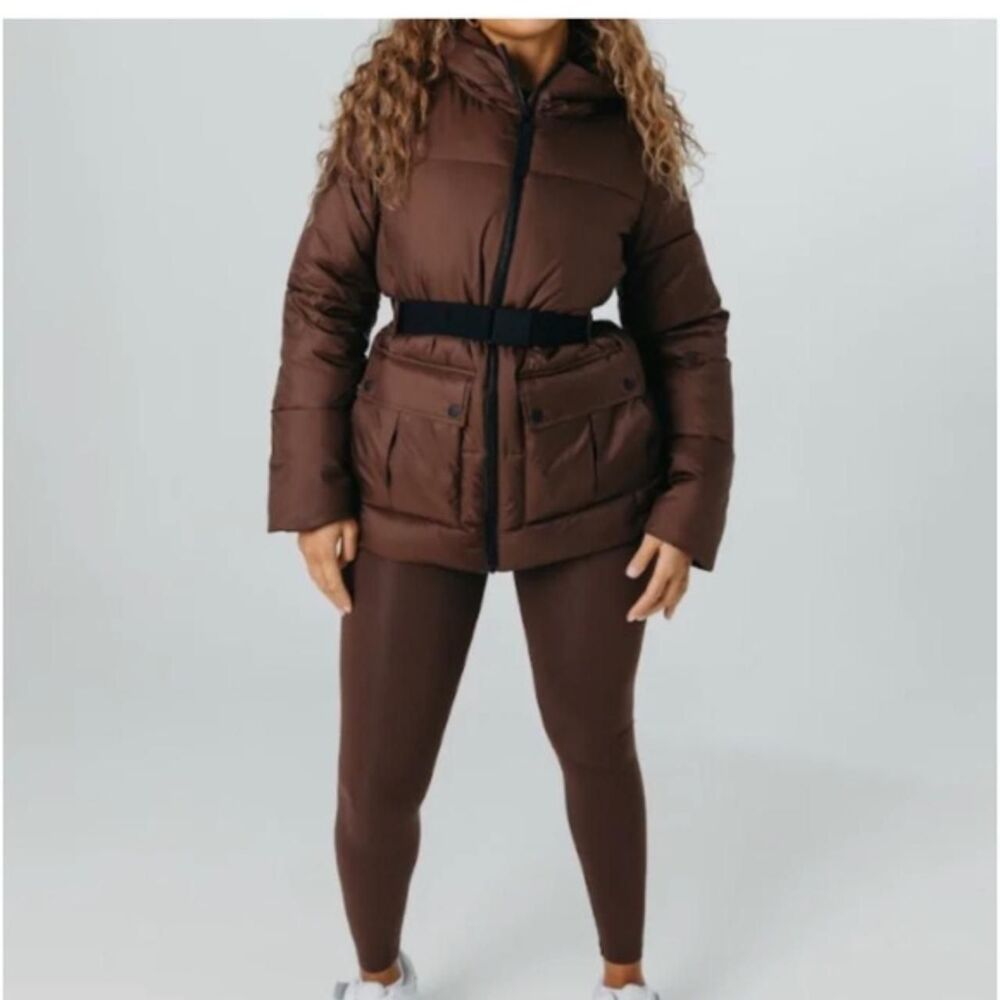 We are Tala Brown Zero Belted Puffer